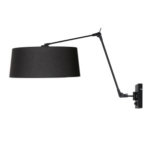 schwarzewandleuchtemitschwarzemleinenschirmsteinhauerprestigechic-1