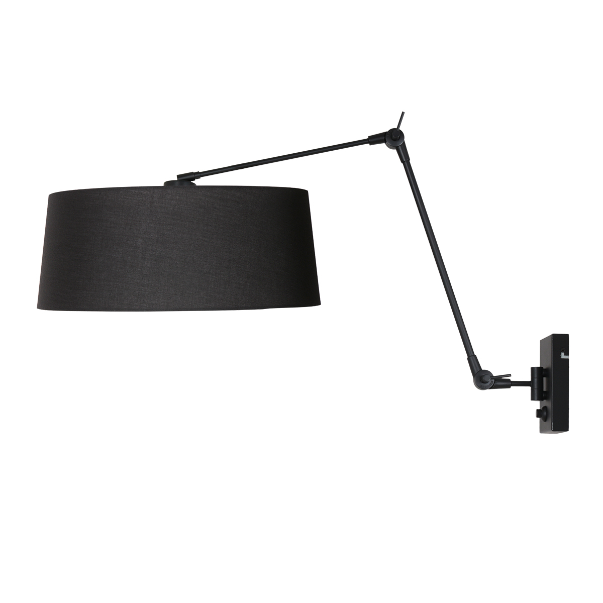schwarzewandleuchtemitschwarzemleinenschirmsteinhauerprestigechic-1