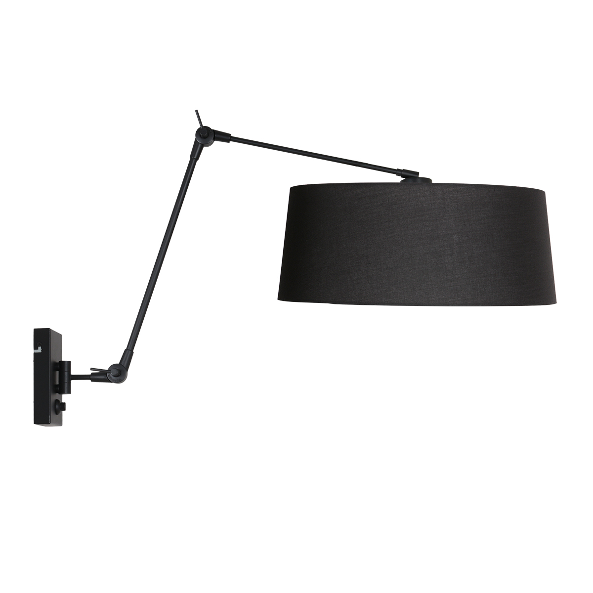 schwarzewandleuchtemitschwarzemleinenschirmsteinhauerprestigechic-1