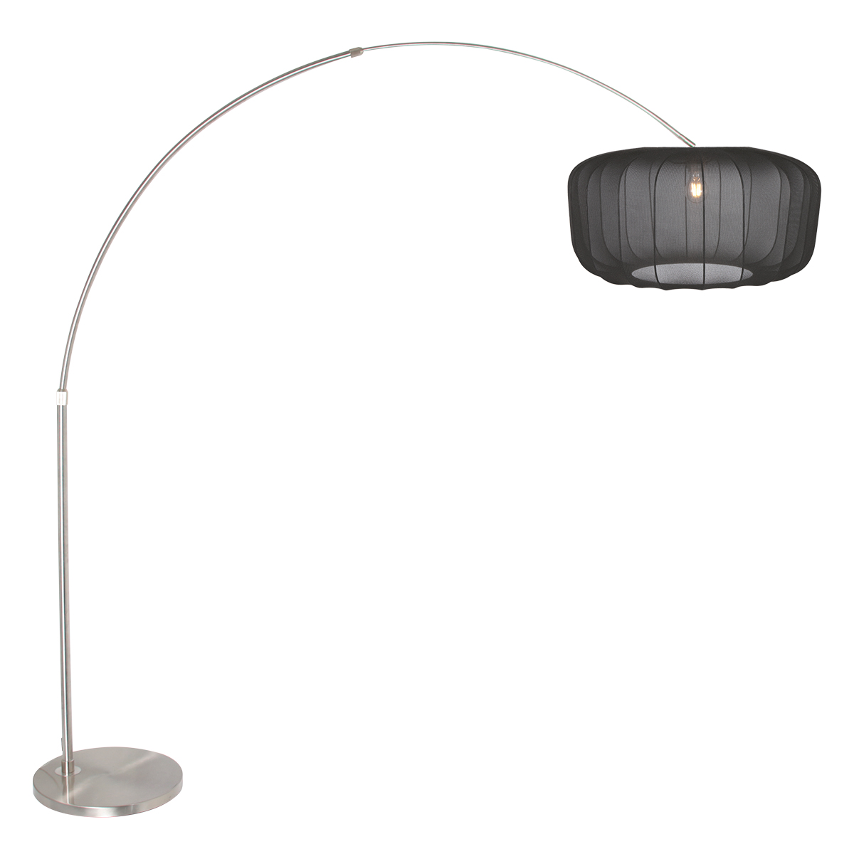 stahlfarbenebogenlampemitgroßemschwarzemschirmsteinhauersparkledlight-1