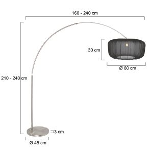 stahlfarbenebogenlampemitgroßemschwarzemschirmsteinhauersparkledlight-7