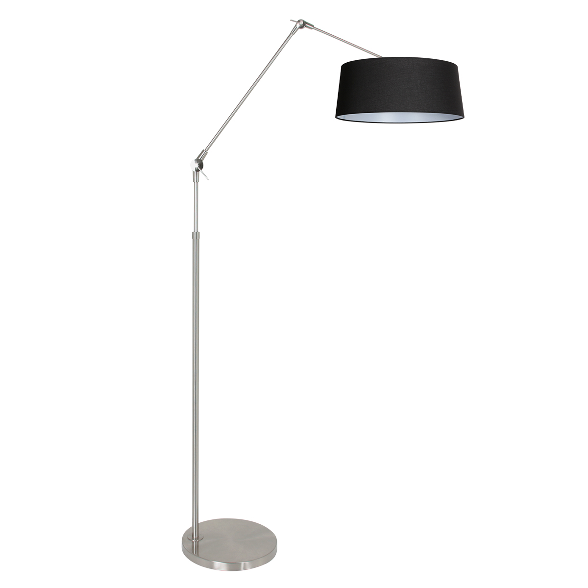 stahlfarbenebogenlampemitschwarzemleinenschirmsteinhauerprestigechic-1