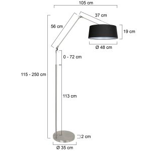 stahlfarbenebogenlampemitschwarzemleinenschirmsteinhauerprestigechic-7
