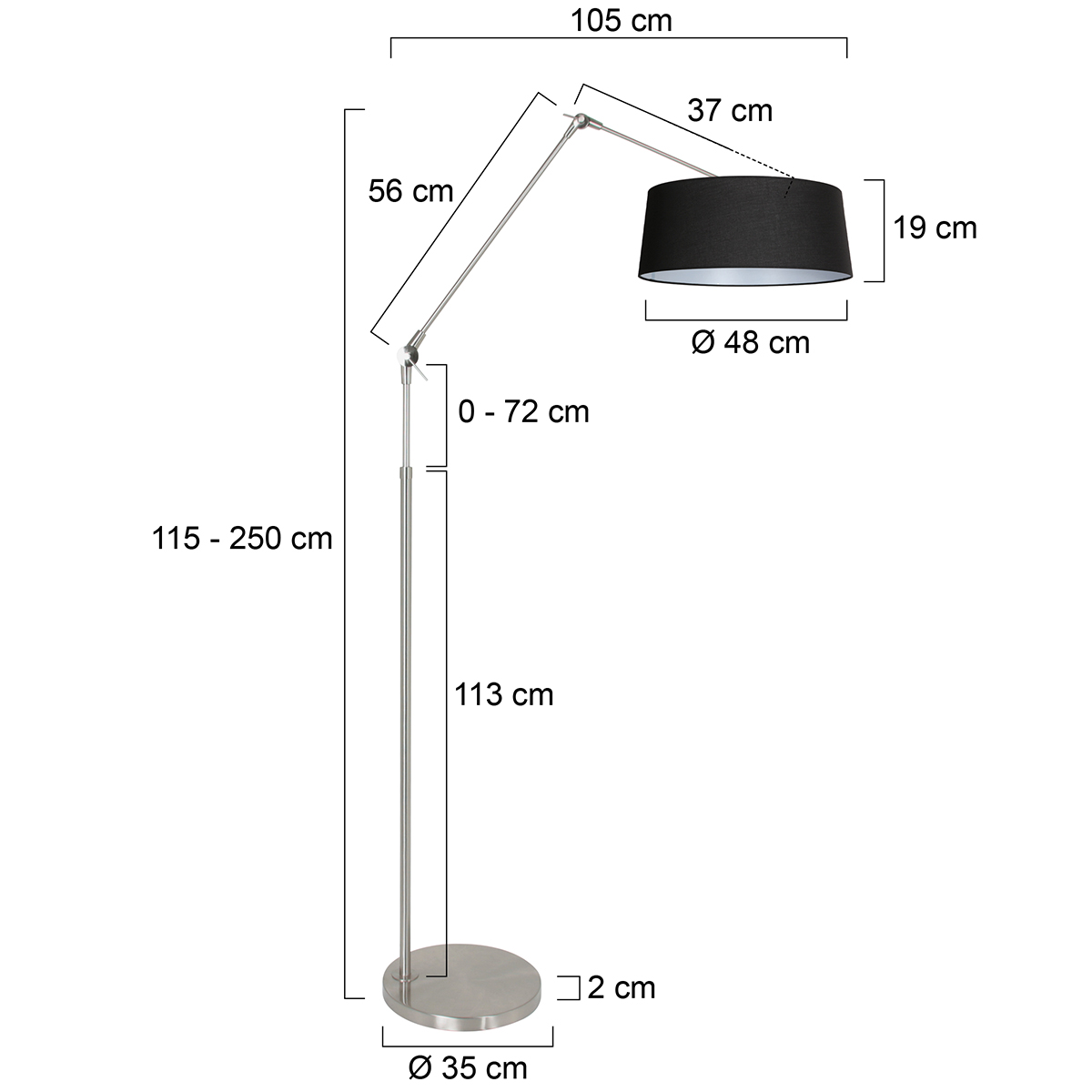 stahlfarbenebogenlampemitschwarzemleinenschirmsteinhauerprestigechic-7