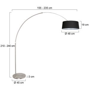 stahlfarbenebogenlampemitstilvollemgrauemleinenschirmsteinhauersparkledlight-7