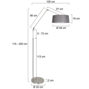 stahlfarbenebogenlampemitweichemgrauemschirmsteinhauerprestigechic-7