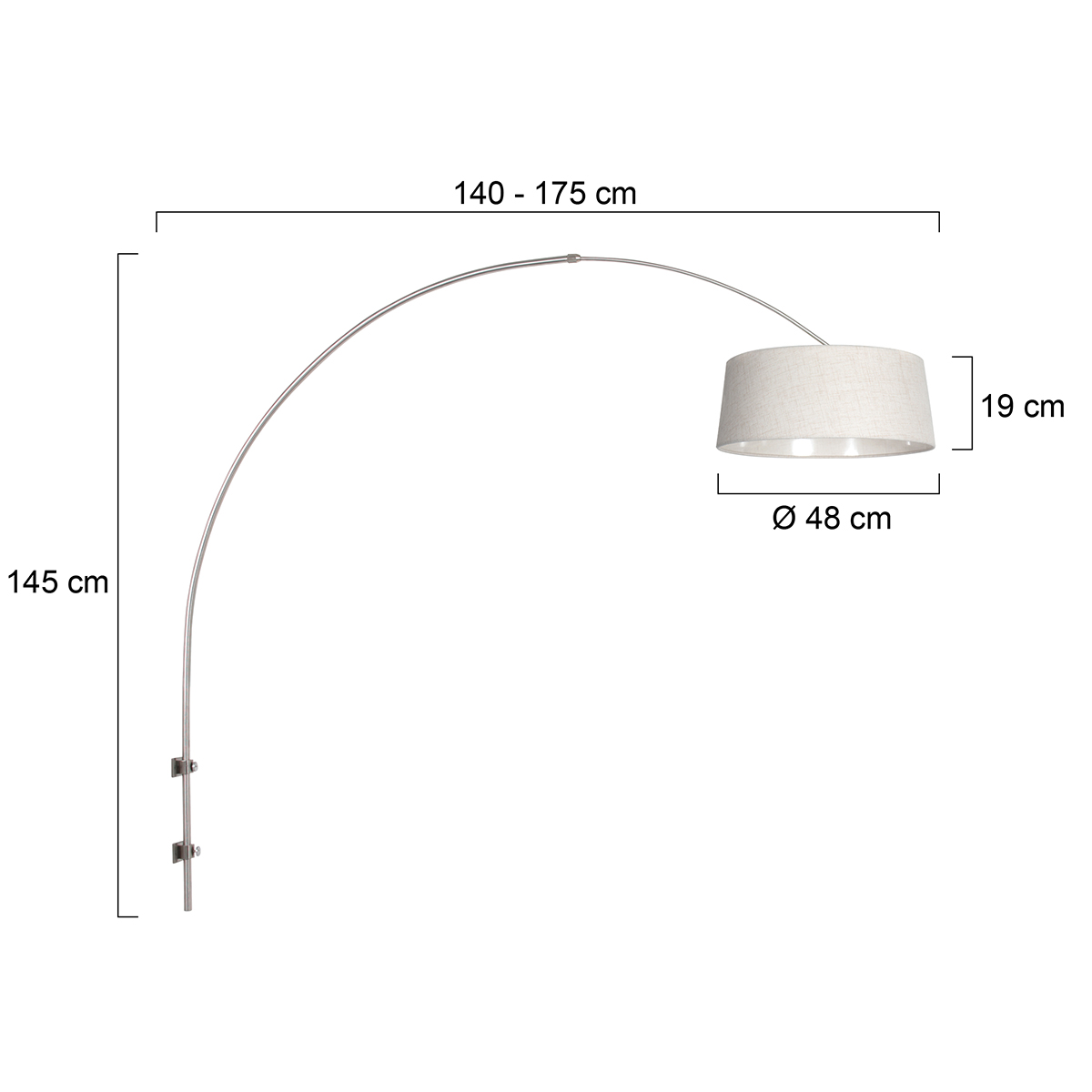 stahlfarbenebogenwandleuchtemitcremefarbenemschirmsteinhauersparkledlight-7