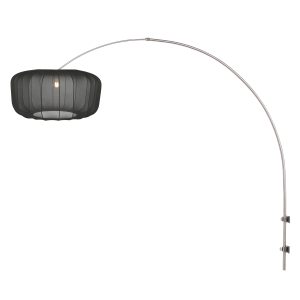 stahlfarbenebogenwandleuchtemitgroßemschwarzemschirmsteinhauersparkledlight-1