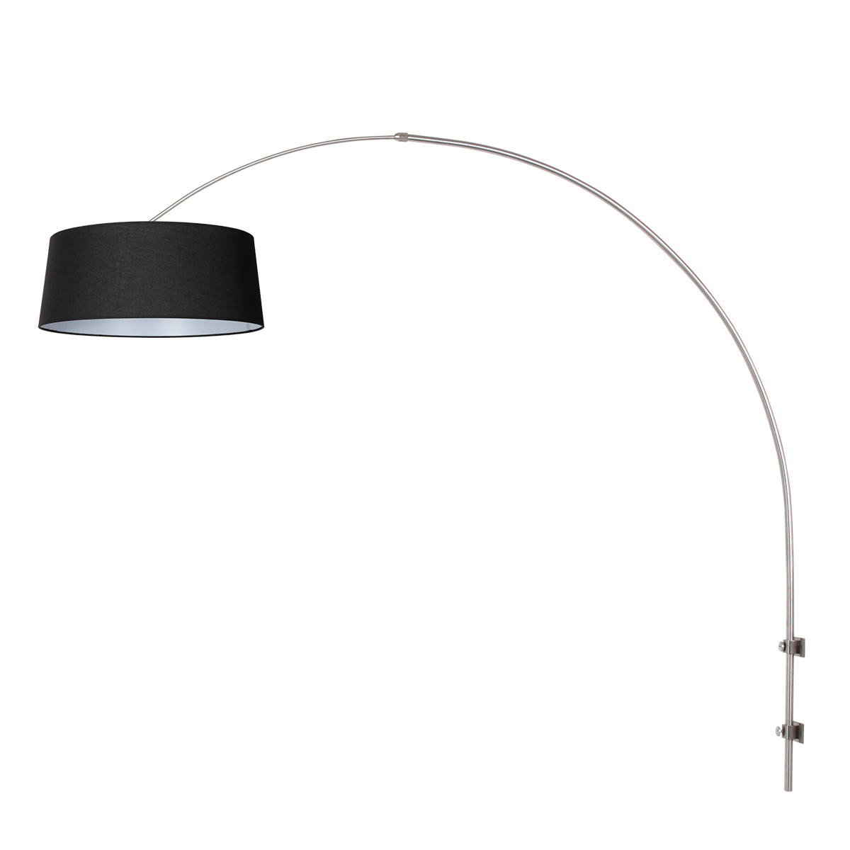 stahlfarbenebogenwandleuchtemitschwarzemschirmsteinhauersparkledlight-1