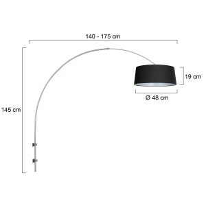 stahlfarbenebogenwandleuchtemitschwarzemschirmsteinhauersparkledlight-7