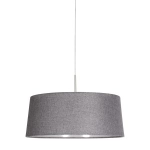 stahlfarbenependelleuchtemitgrauemleinenschirmsteinhauersparkledlight-1