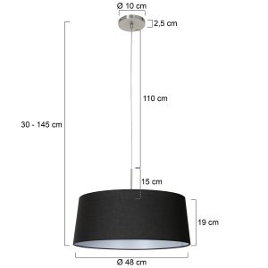 stahlfarbenependelleuchtemitschwarzemschirmsteinhauersparkledlight-7