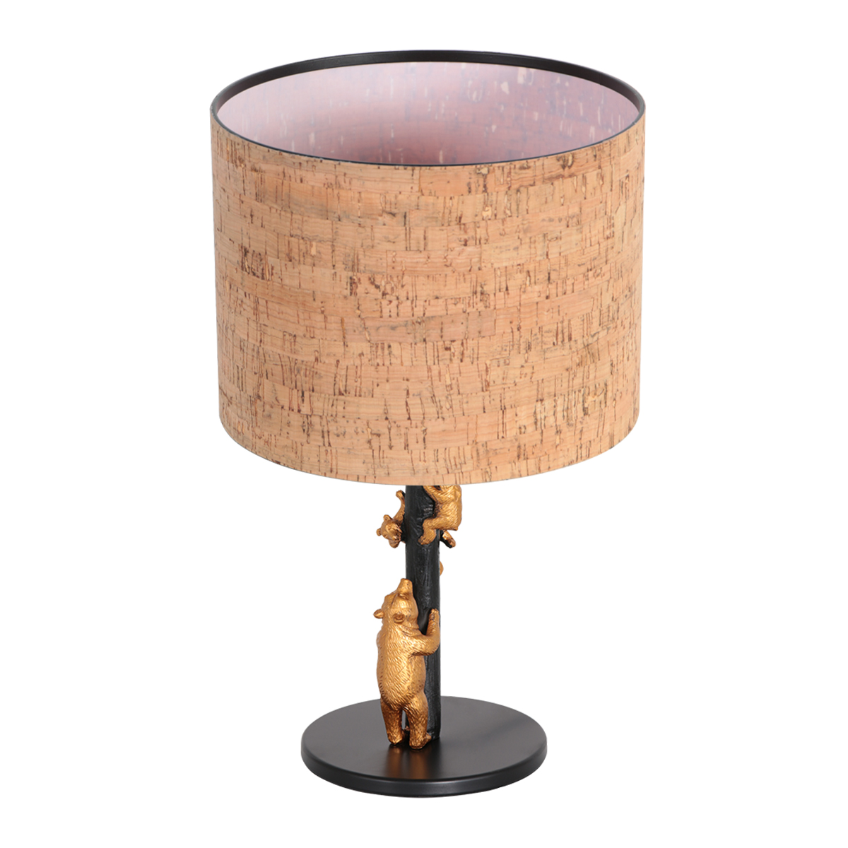 verspieltegoldschwarzetischlampemitbärchenundkorkschirmannelightanimaux-1