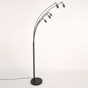 schwarzebogenstehlampemitfünfamberfarbenenrippengläsernmexliteocre-18