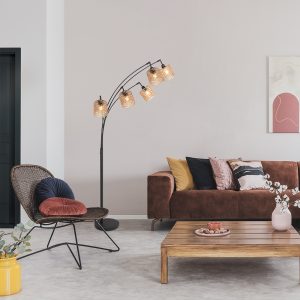 schwarzebogenstehlampemitfünfamberfarbenenrippengläsernmexliteocre-3