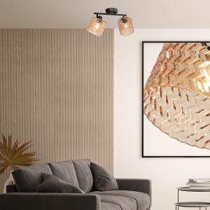 schwarzedeckenlampemitzweibernsteinfarbenenlichtpunktenmexliteocre-2