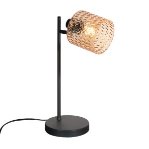 schwarzetischlampemitbernsteinfarbenemglasschirmmexliteocre-1