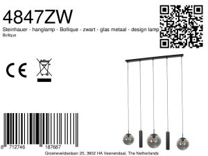 steinhauer-hängeleuchte-bollique-schwarz-glasmetall-designlampe-e27-4847zw-8a