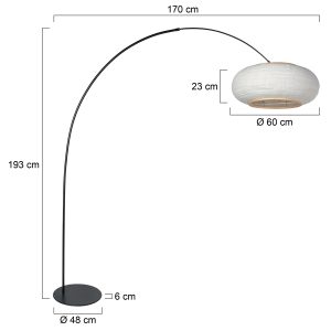 schwarzebogenlampemitelegantemleinenlampenschirmannelightingcurve-7