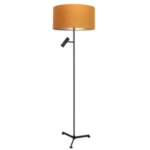 steinhauer-stehlampe-stang-schwarz-metalltextil-ø40cm-led_e27-4835zw-1