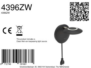 steinhauerexclusive-wandleuchte-zenith2-schwarz-kunststoffmetall-ø15cm-led-4396zw-8a