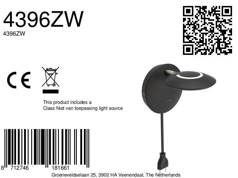 steinhauerexclusive-wandleuchte-zenith2-schwarz-kunststoffmetall-ø15cm-led-4396zw-8a