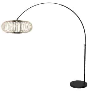 mexlite-stehlampe-flair-schwarz-bambusmetall-bogenlampe-e27-4668zw-1