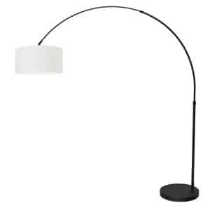 mexlite-stehlampe-flair-schwarz-metalltextil-bogenlampe-e27-4657zw-1