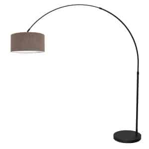 mexlite-stehlampe-flair-schwarz-metalltextil-bogenlampe-e27-4658zw-1