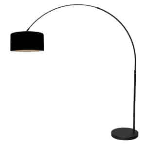 mexlite-stehlampe-flair-schwarz-metalltextil-bogenlampe-e27-4659zw-1