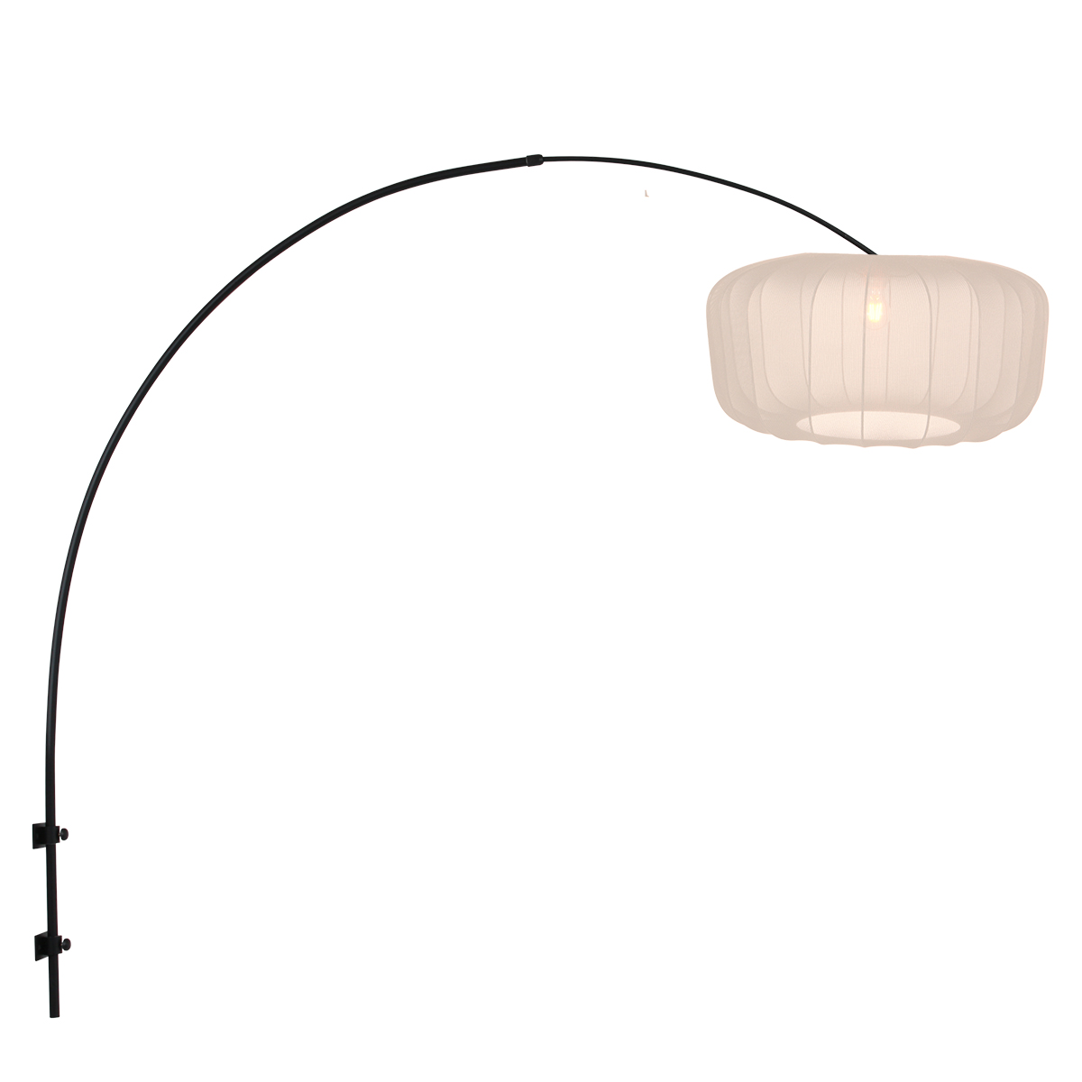 schwarzebogenwandleuchtemitbeigemlampenschirmsteinhauervella-lino-1