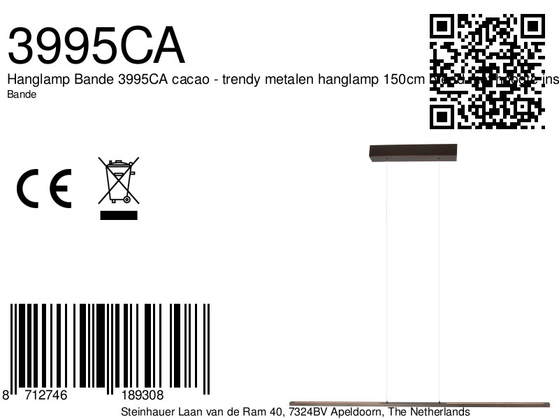 steinhauer-hängeleuchte-bande-braun-metall-designlampe-led-3995ca-8a