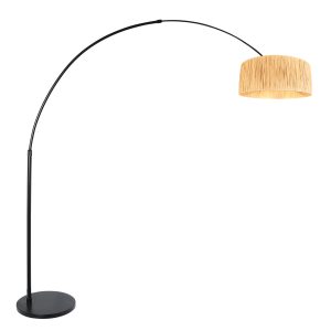 steinhauer-stehlampe-silva-natürlichschwarz-bambusmetall-bogenlampe-e27-4562zw-1