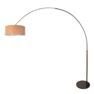 steinhauer-stehlampe-sparkledlight-braun-metalltextil-bogenlampe-e27-4754ca-1
