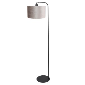 steinhauer-stehlampe-stang-schwarz-metallveloursstoff-ø28cm-e27-4792zw-1