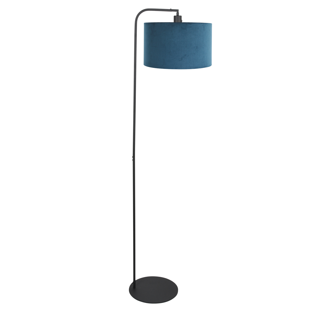 steinhauer-stehlampe-stang-schwarz-metallveloursstoff-ø28cm-e27-4797zw-1